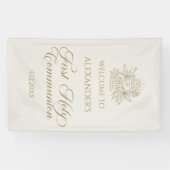 WELCOME FIRST COMMUNION banner custom marfil 横断幕 (横)