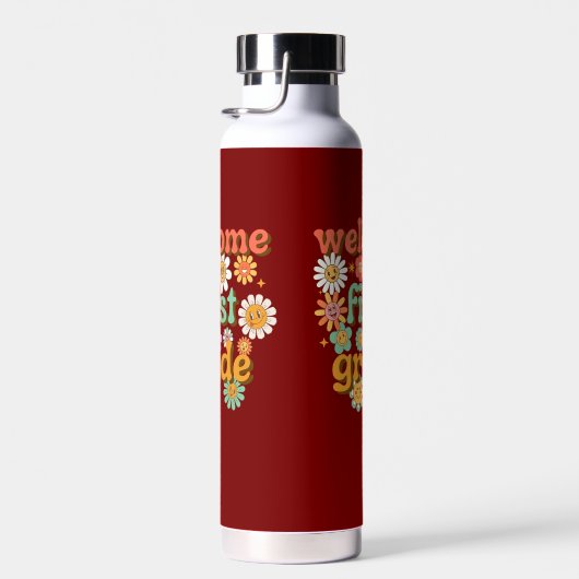 WELCOME FIRST GRADE  FIRST DAY OF SCHOOL BACK ウォーターボトル (右面)