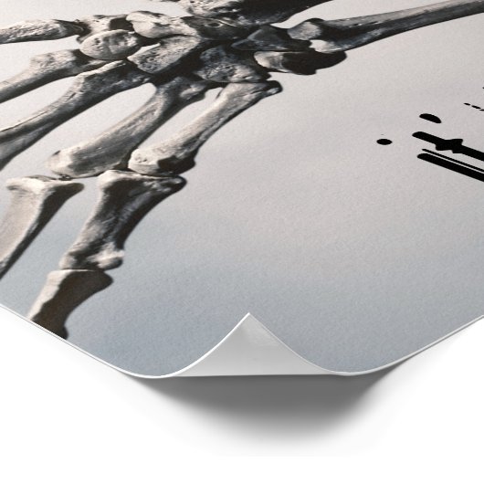 Welcome Foolish Mortals Zombie Skeleton Scary   ポスター (角)