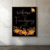 Welcome Friendsgiving Potluck Autumn Celebration ポスター