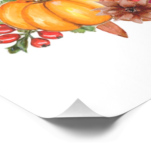 Welcome Friendsgiving Potluck Autumn Celebration ポスター (コーナー)