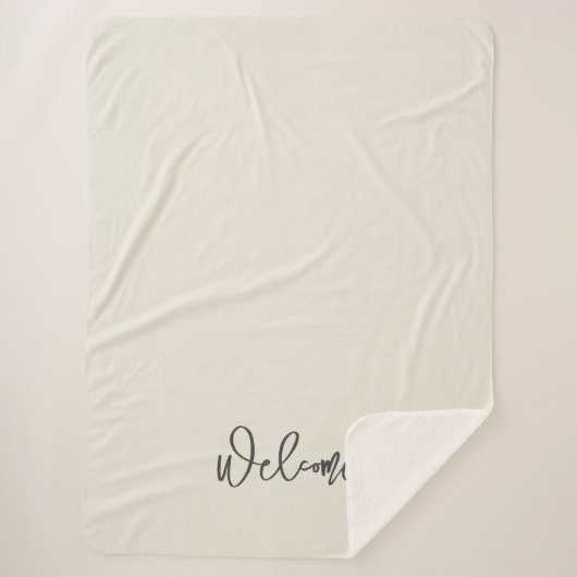 Welcome Guest Eggshell Ivory シェルパブランケット (正面)