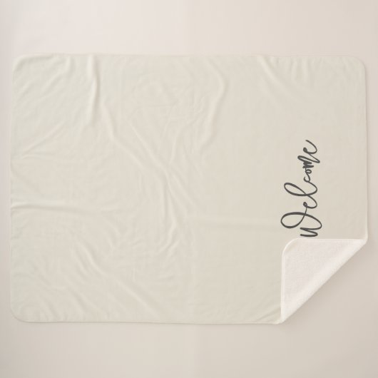 Welcome Guest Eggshell Ivory シェルパブランケット (正面(横))