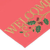 Welcome holly christmas guest  ショートテーブルランナー (コーナー)
