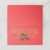 Welcome holly christmas guest  プレイスカード (外部開封)