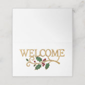 Welcome holly christmas guest  プレイスカード (外部開封)