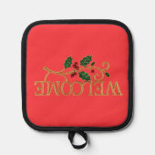 Welcome holly christmas guest  鍋敷き (正面)