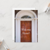 「Welcome Home」新しいホーム・グリーティング・カード カード (正面/裏面インサイチュ)