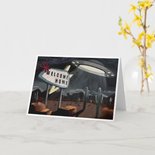 Welcome Home! A retro inspired greeting card.  カード (黄色い花)