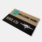 Welcome Home Fly Safe Doormat ドアマット (アングル)