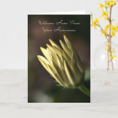 Welcome Home From Your Honeymoon - Flower Bud カード (黄色い花)