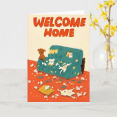 Welcome Home Illustration カード (黄色い花)