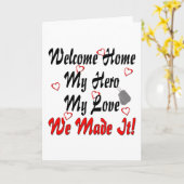 Welcome home my Hero my Love私たちはそれを作った カード (黄色い花)