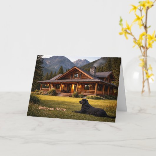 Welcome Home New House  カード (黄色い花)