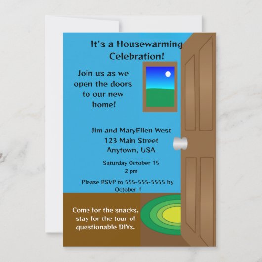 Welcome Home, Open Doors Housewarming 招待状 (正面)