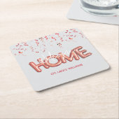 Welcome Home Patriotic Military Hero Party スクエアペーパーコースター (アングル)