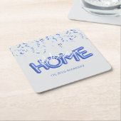 Welcome Home Patriotic Military Hero Party スクエアペーパーコースター (アングル)