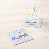 Welcome Home Patriotic Military Hero Party スクエアペーパーコースター (インサイチュ)