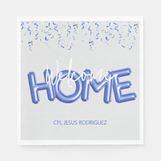 Welcome Home Patriotic Military Hero Party スタンダードランチョンナプキン (正面)