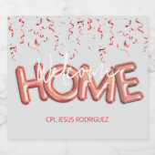 Welcome Home Patriotic Military Hero Party ビールラベル (シングルラベル)