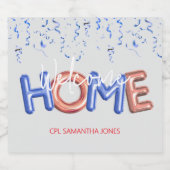 Welcome Home Patriotic Military Hero Party ビールラベル (シングルラベル)