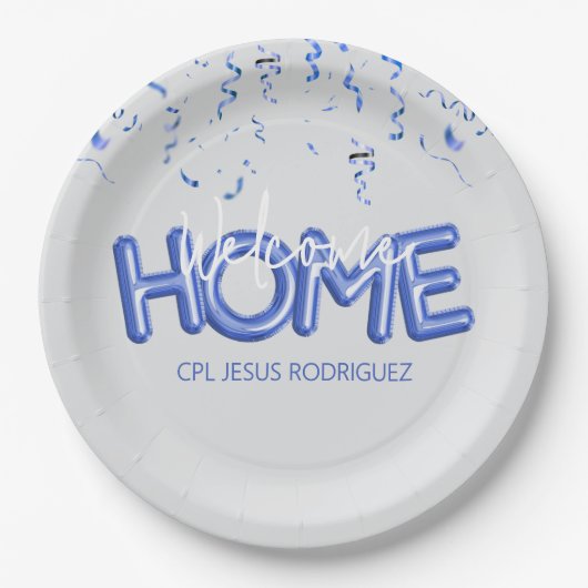 Welcome Home Patriotic Military Hero Party ペーパープレート (正面)