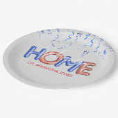 Welcome Home Patriotic Military Hero Party ペーパープレート (アングル)