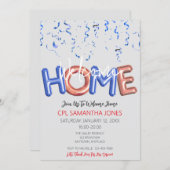 Welcome Home Patriotic Military Hero Party 招待状 (正面/裏面)