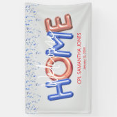 Welcome Home Patriotic Military Hero Party Poster 横断幕 (縦)