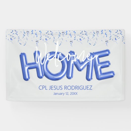 Welcome Home Patriotic Military Hero Party Poster 横断幕 (横)