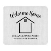 Welcome Home Personalized Keepsake カッティングボード (正面)