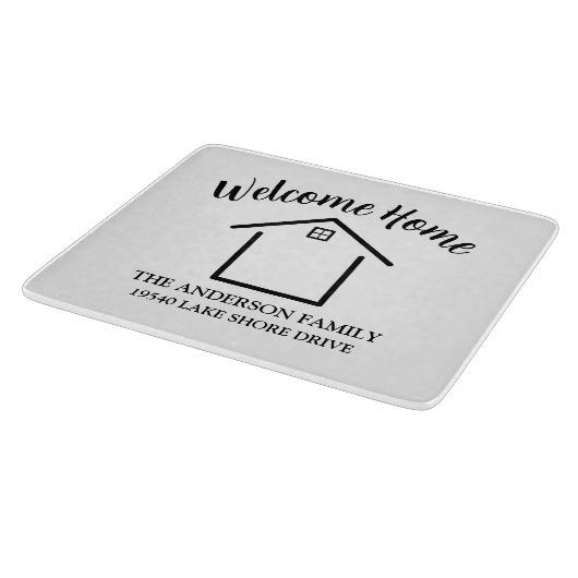 Welcome Home Personalized Keepsake カッティングボード (角)