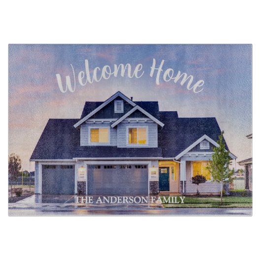 Welcome Home Personalized Keepsake カッティングボード (正面)