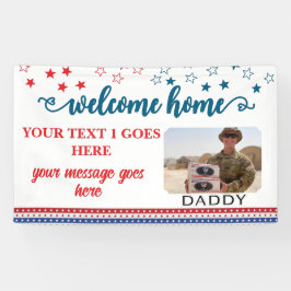 Welcome Home Soldier Patriotic Photo Custom  横断幕