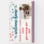 Welcome Home Soldier Patriotic Photo Custom  横断幕 (縦)