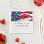 Welcome Home USA Flag Military Party スタンダードカクテルナプキン (インサイチュ)