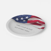 Welcome Home USA Flag Military Rank Celebration ペーパープレート (アングル)