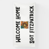 Welcome Home USMC Customizable Patriotic Banner 横断幕 (縦)