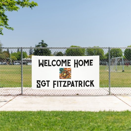 Welcome Home USMC Customizable Patriotic Banner 横断幕 (インサイチュ)