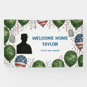 Welcome Home Veteran Banner – Patriotic Camo  横断幕 (横)