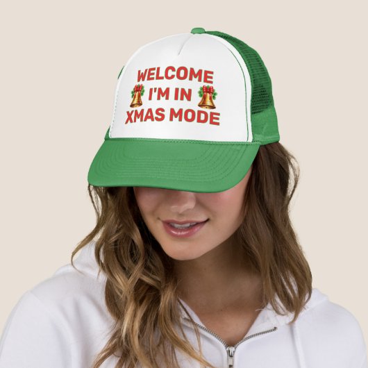 Welcome - I'm In Christmas Mode™ Trucker Hat キャップ (インサイチュ)