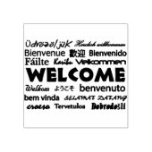 Welcome in Many Languages文字タイポグラフィ ラバースタンプ (インプリント)