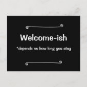 Welcome-ishは滞在する時間によって異なる ポストカード (正面)