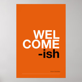 WELCOME-ISH – おもしろ玄関のウォールアート ポスター