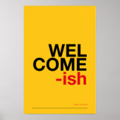 WELCOME-ISH – おもしろ玄関の壁掛けアート ポスター (正面)