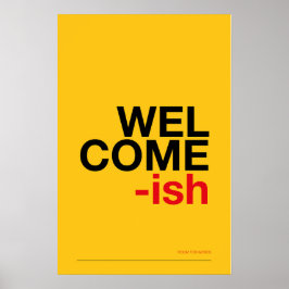 WELCOME-ISH – おもしろ玄関の壁掛けアート ポスター