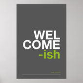 WELCOME-ISH – おもしろ玄関の壁掛けアート ポスター (正面)