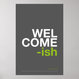 WELCOME-ISH – おもしろ玄関の壁掛けアート ポスター