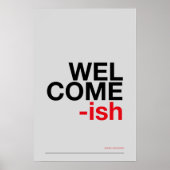 WELCOME-ISH – おもしろ玄関の壁掛けアート ポスター (正面)