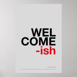 WELCOME-ISH – おもしろ玄関の壁掛けアート ポスター